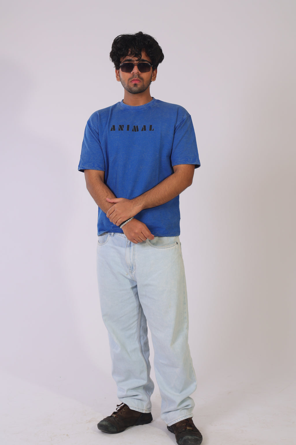 Animal front- acid blue