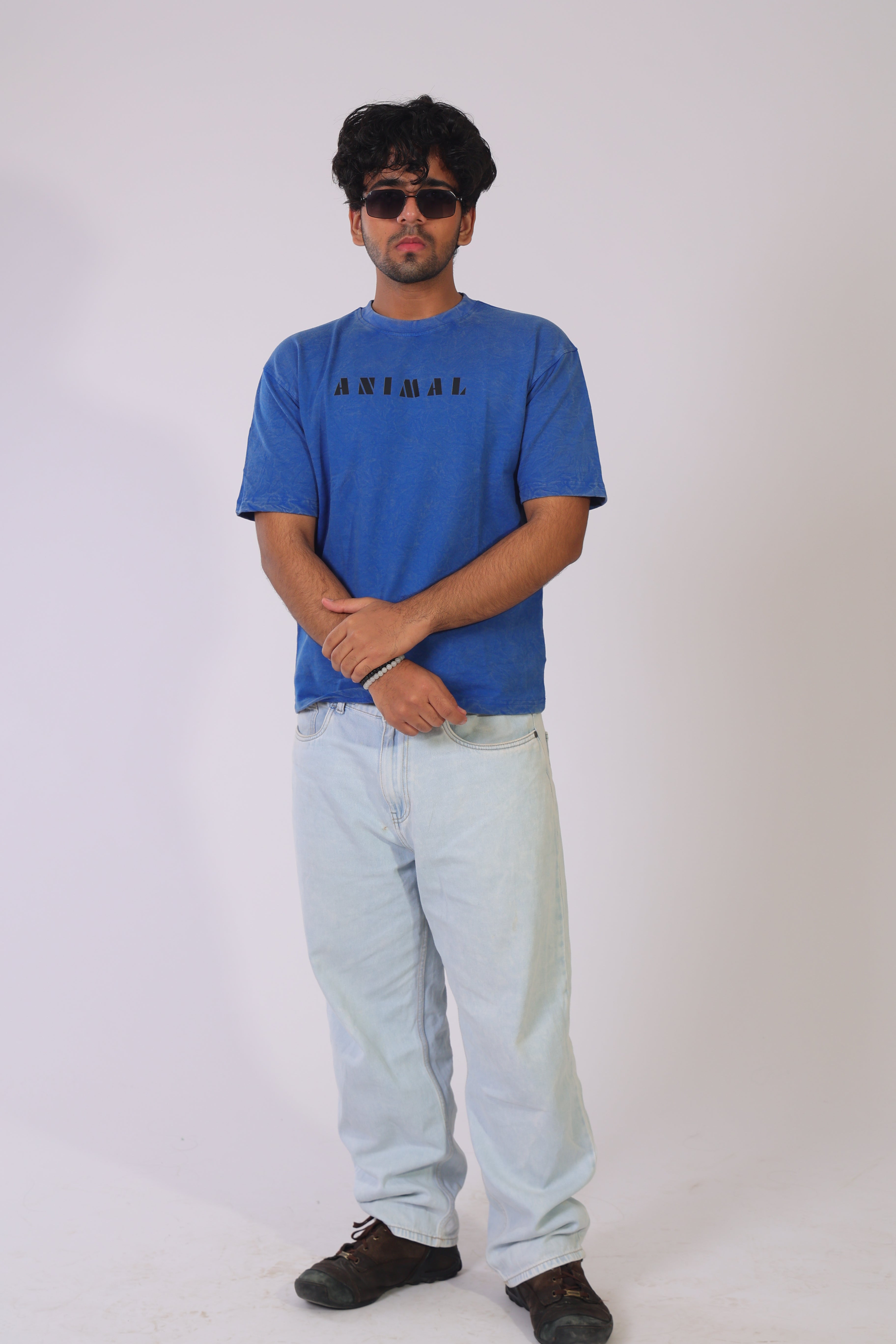 Animal front- acid blue