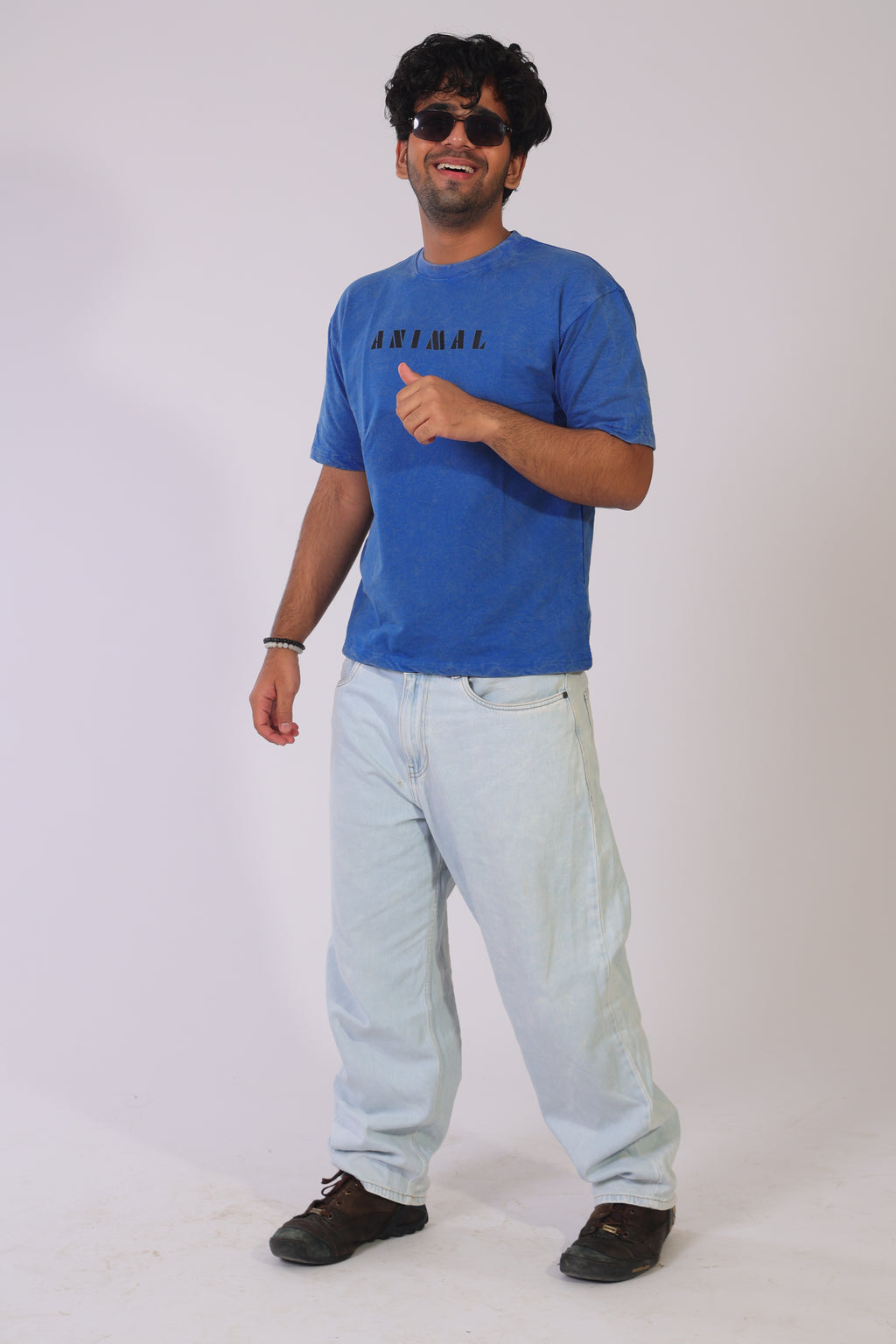 Animal front- acid blue