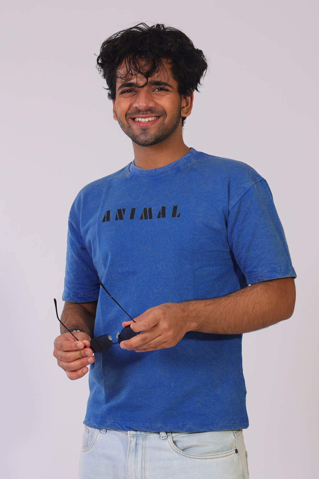 Animal front- acid blue